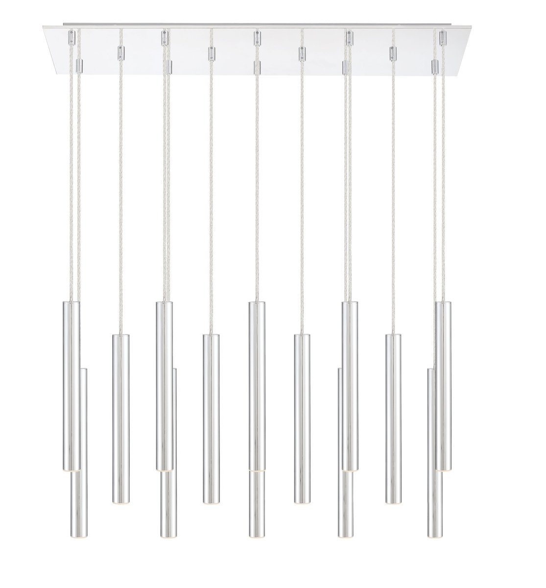 Suspension linéaire Forest — 2-Tier 14 lumières - Blanc mat 24" by Z-Lite | Luminaires & cie