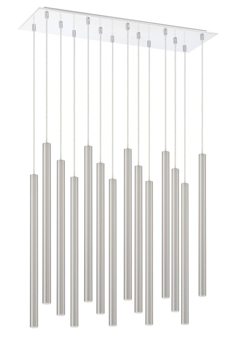 Suspension linéaire Forest — 2-Tier 14 lumières - Blanc mat 24" by Z-Lite | Luminaires & cie