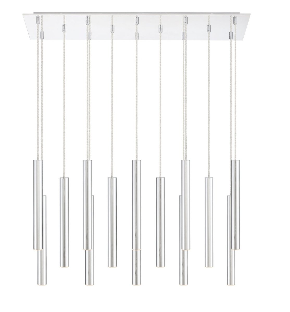 Suspension linéaire Forest — 2-Tier 14 lumières - Blanc mat 24" by Z-Lite | Luminaires & cie
