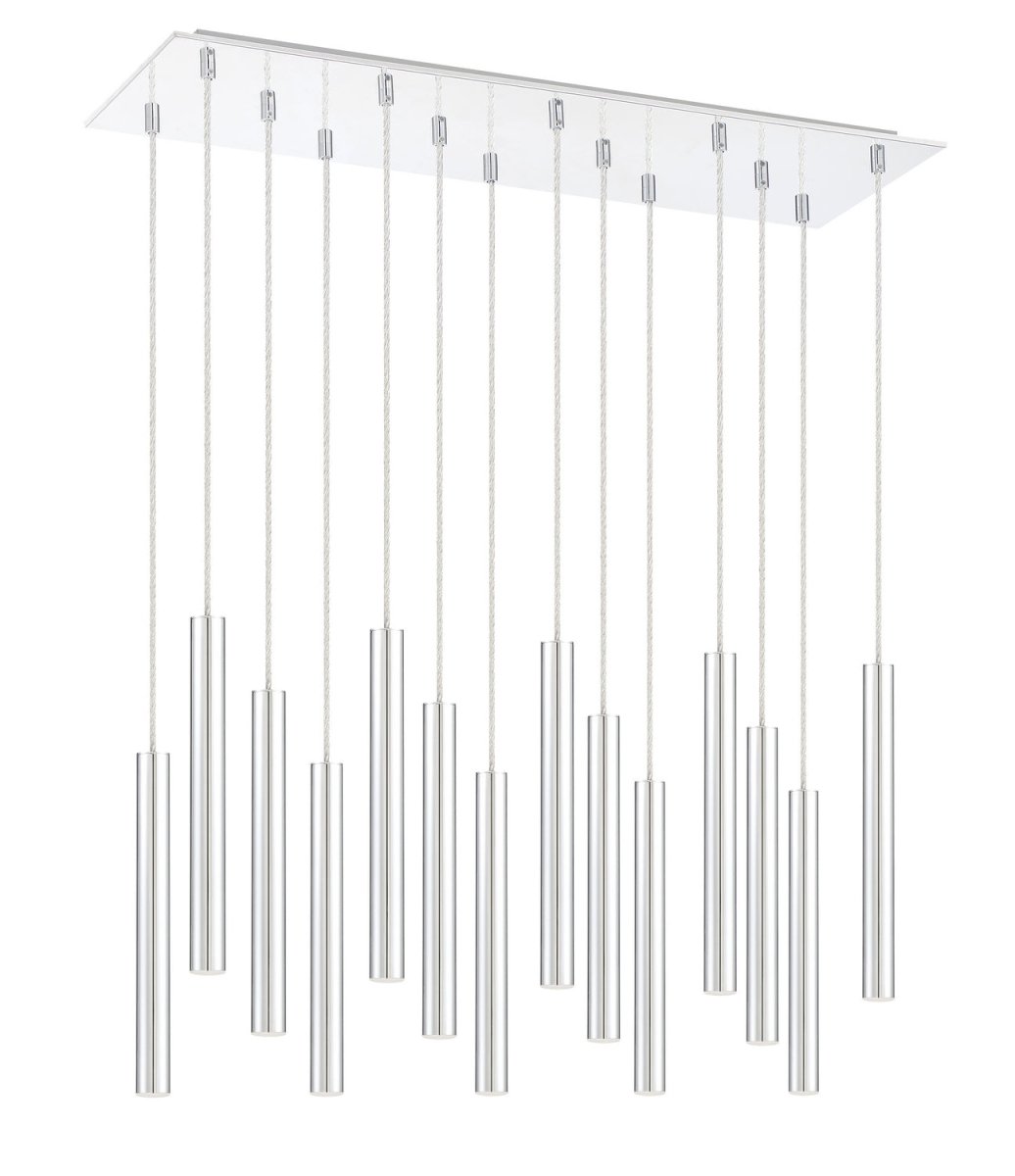 Suspension linéaire Forest — 2-Tier 14 lumières - Blanc mat 24" by Z-Lite | Luminaires & cie