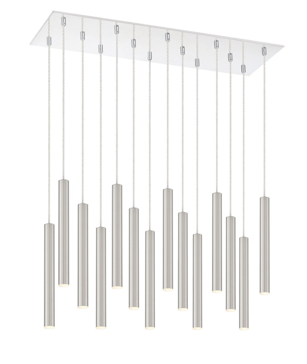 Suspension linéaire Forest — 2-Tier 14 lumières - Blanc mat 24" by Z-Lite | Luminaires & cie