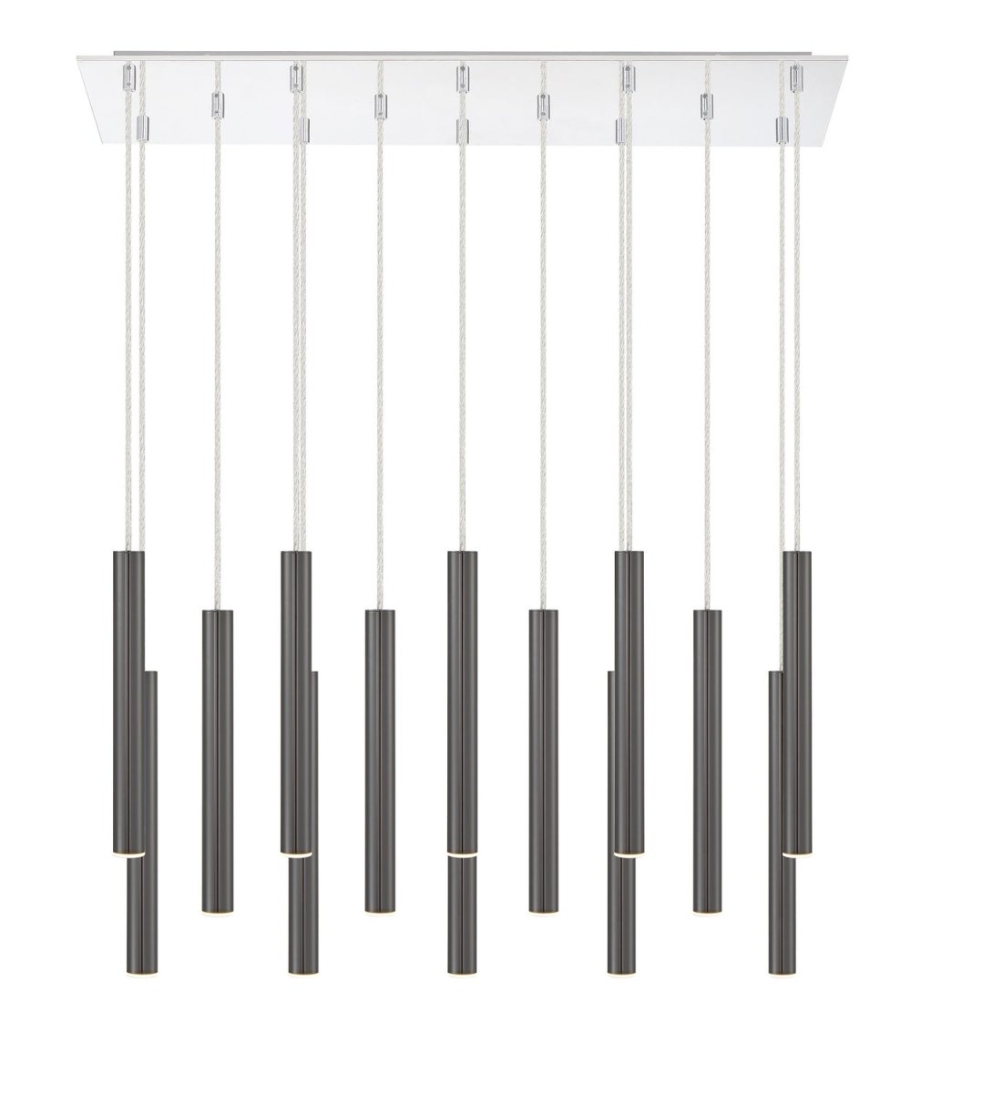 Suspension linéaire Forest — 2-Tier 14 lumières - Blanc mat 24" by Z-Lite | Luminaires & cie