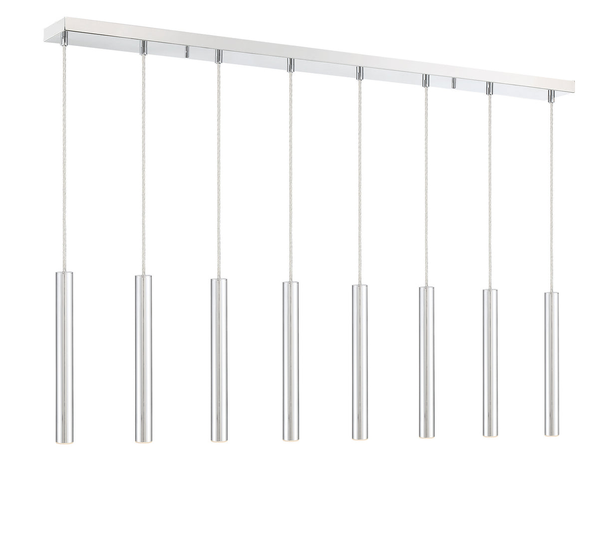 Suspension linéaire Forest — 2-Tier 8 lumières Chrome, 12" – vue 3