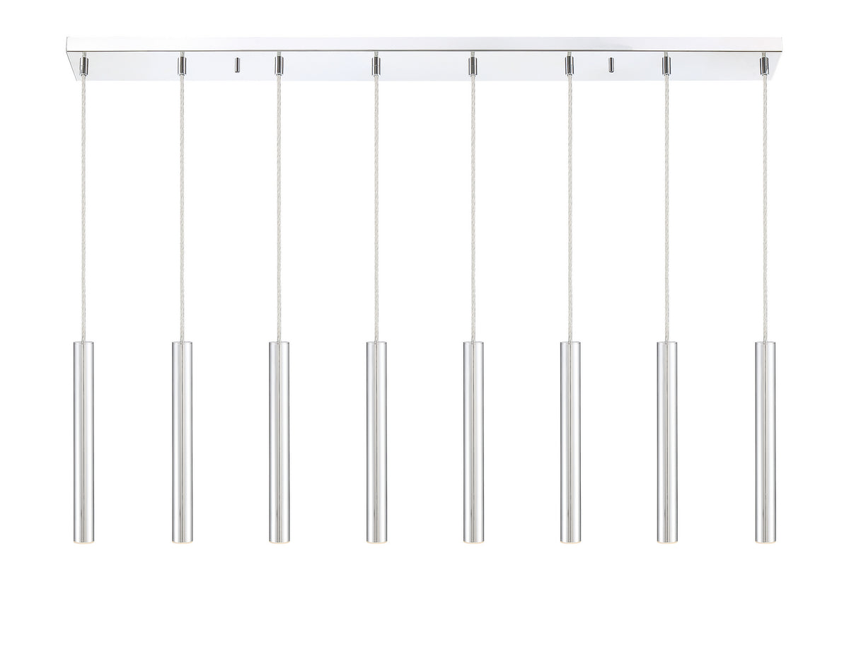 Suspension linéaire Forest — 2-Tier 8 lumières Chrome, 12" – vue 4