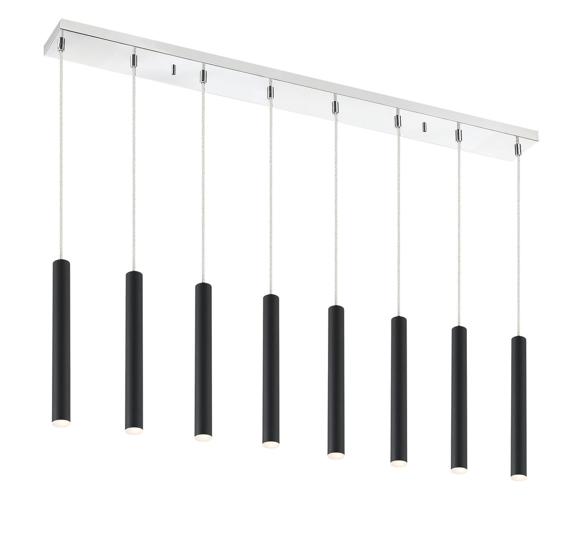 Suspension linéaire Forest — 2-Tier 8 lumières Noir mat, 12" – Z-Lite