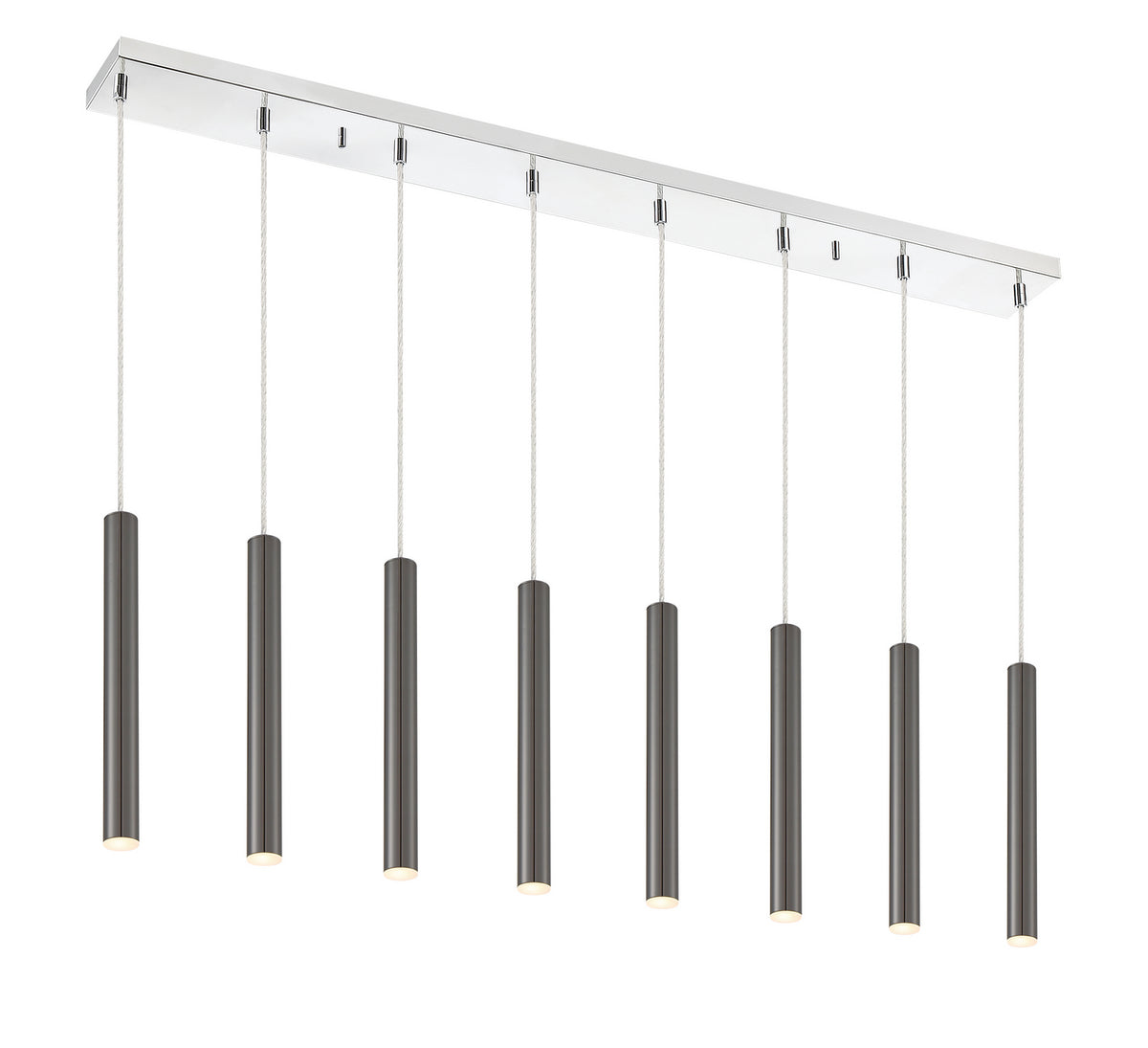 Suspension linéaire Forest — 2-Tier 8 lumières Noir perle, 12" – Z-Lite