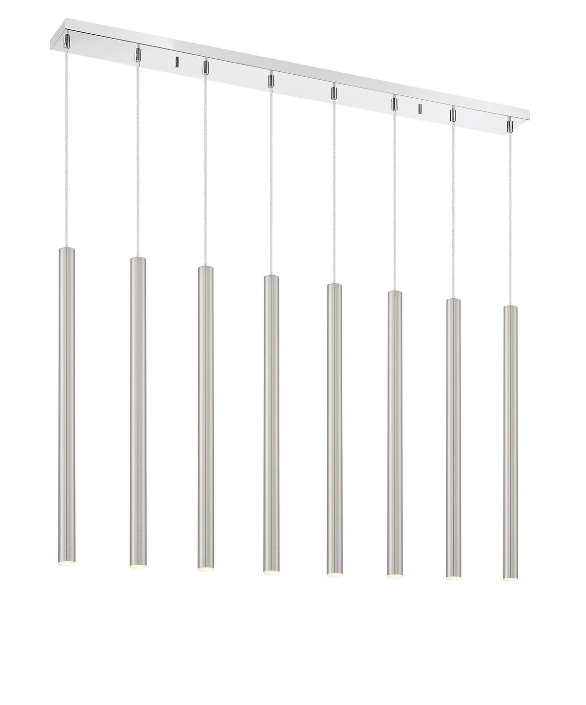 Suspension linéaire Forest — 2-Tier 8 lumières Nickel brossé, 24" – vue 2