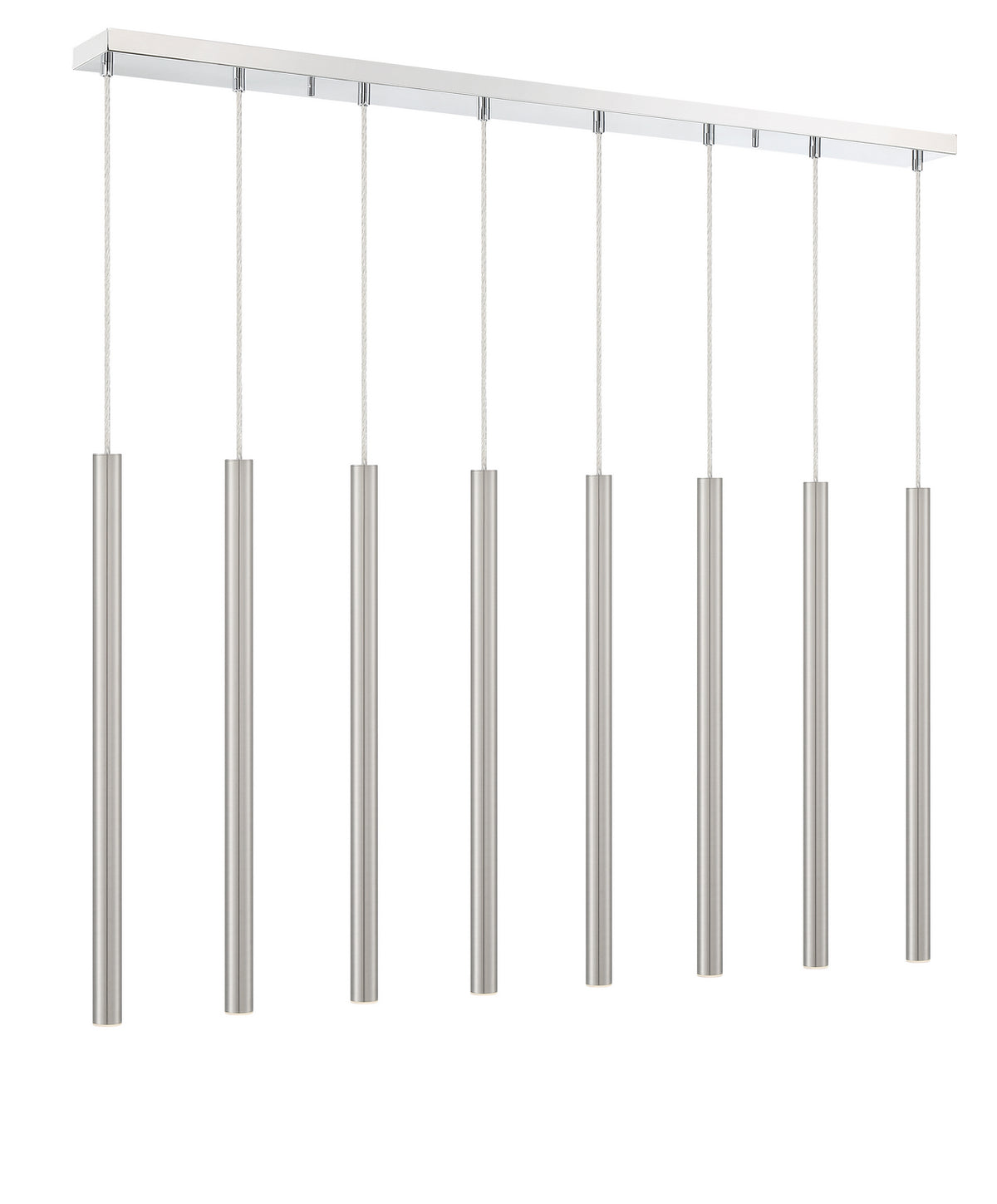 Suspension linéaire Forest — 2-Tier 8 lumières Nickel brossé, 24" – vue 3