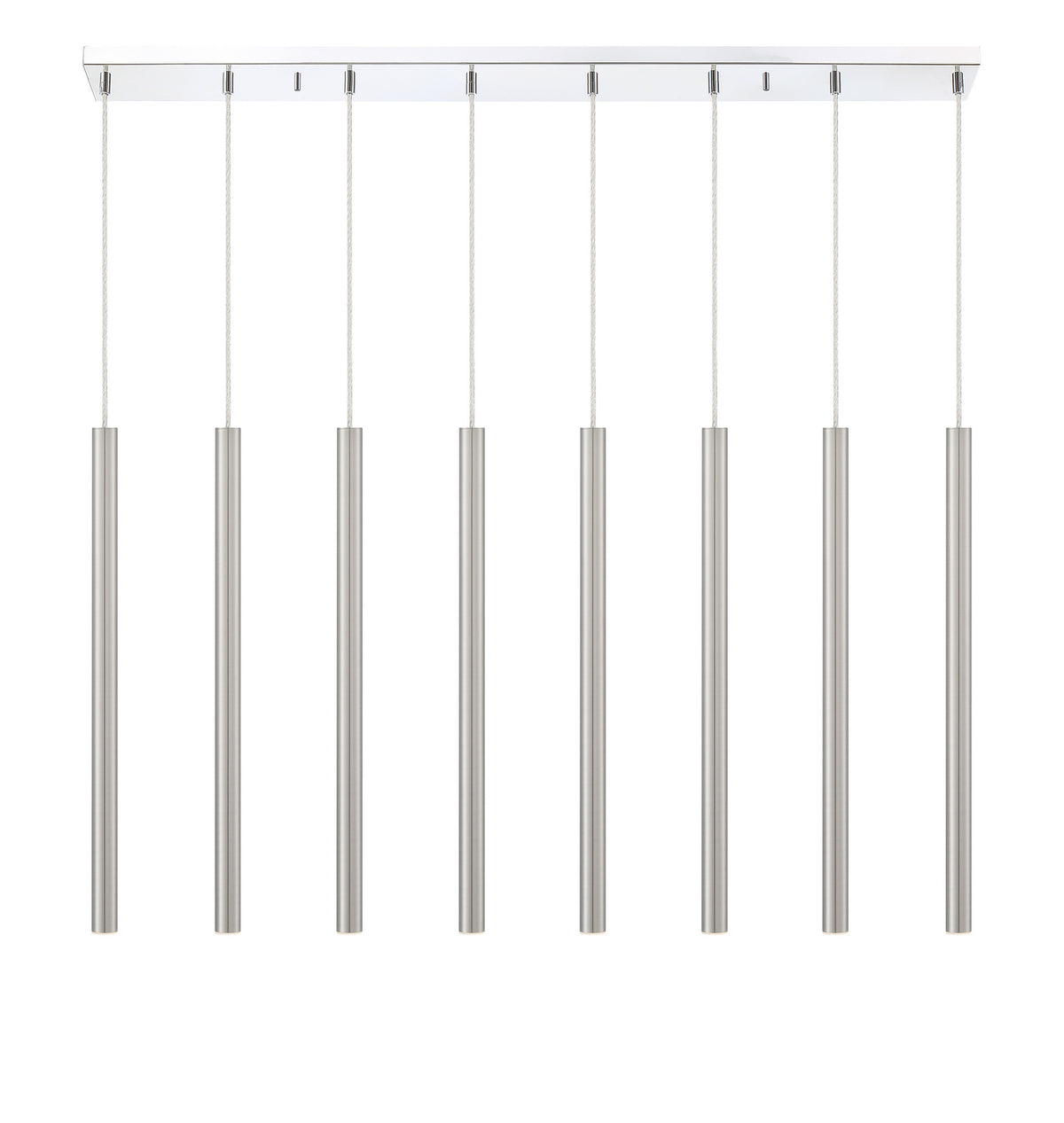 Suspension linéaire Forest — 2-Tier 8 lumières Nickel brossé, 24" – vue 4