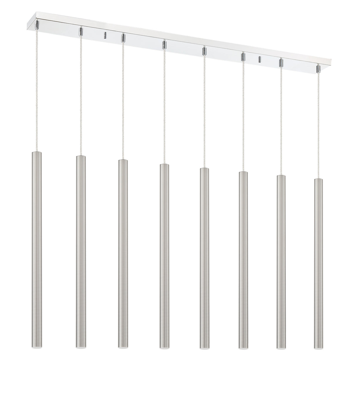 Suspension linéaire Forest — 2-Tier 8 lumières Nickel brossé, 24" – vue 5