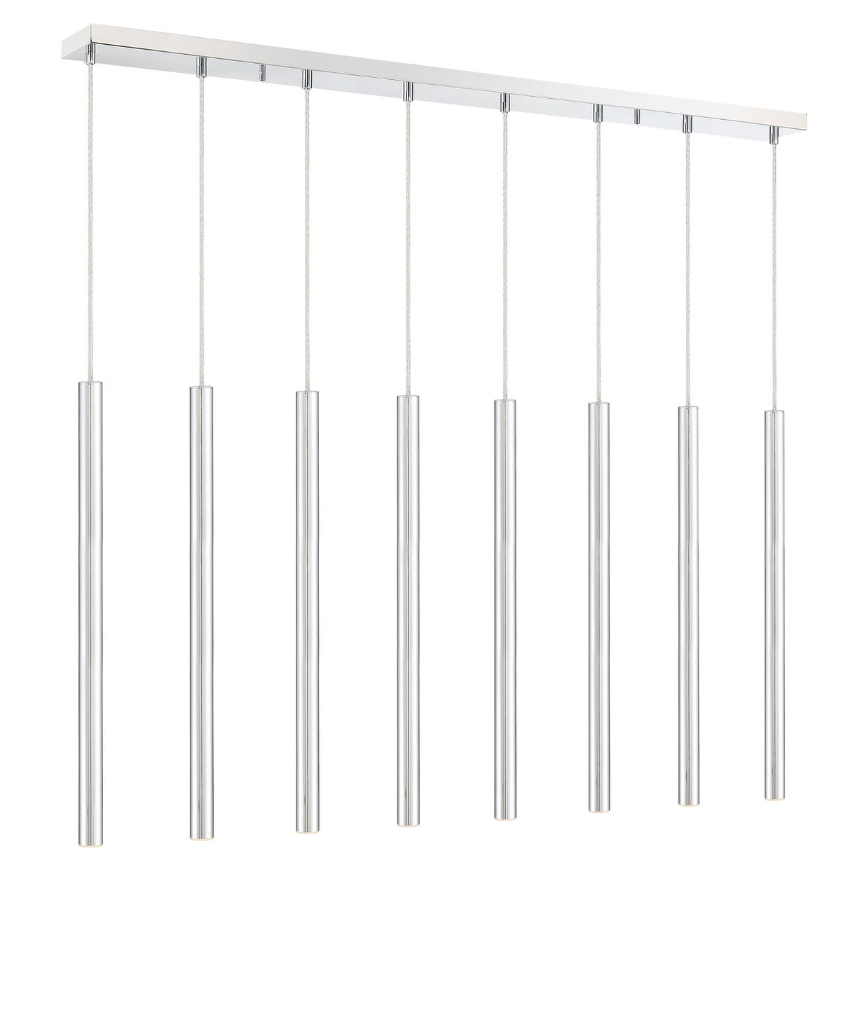 Suspension linéaire Forest — 2-Tier 8 lumières Chrome, 24" – vue 3