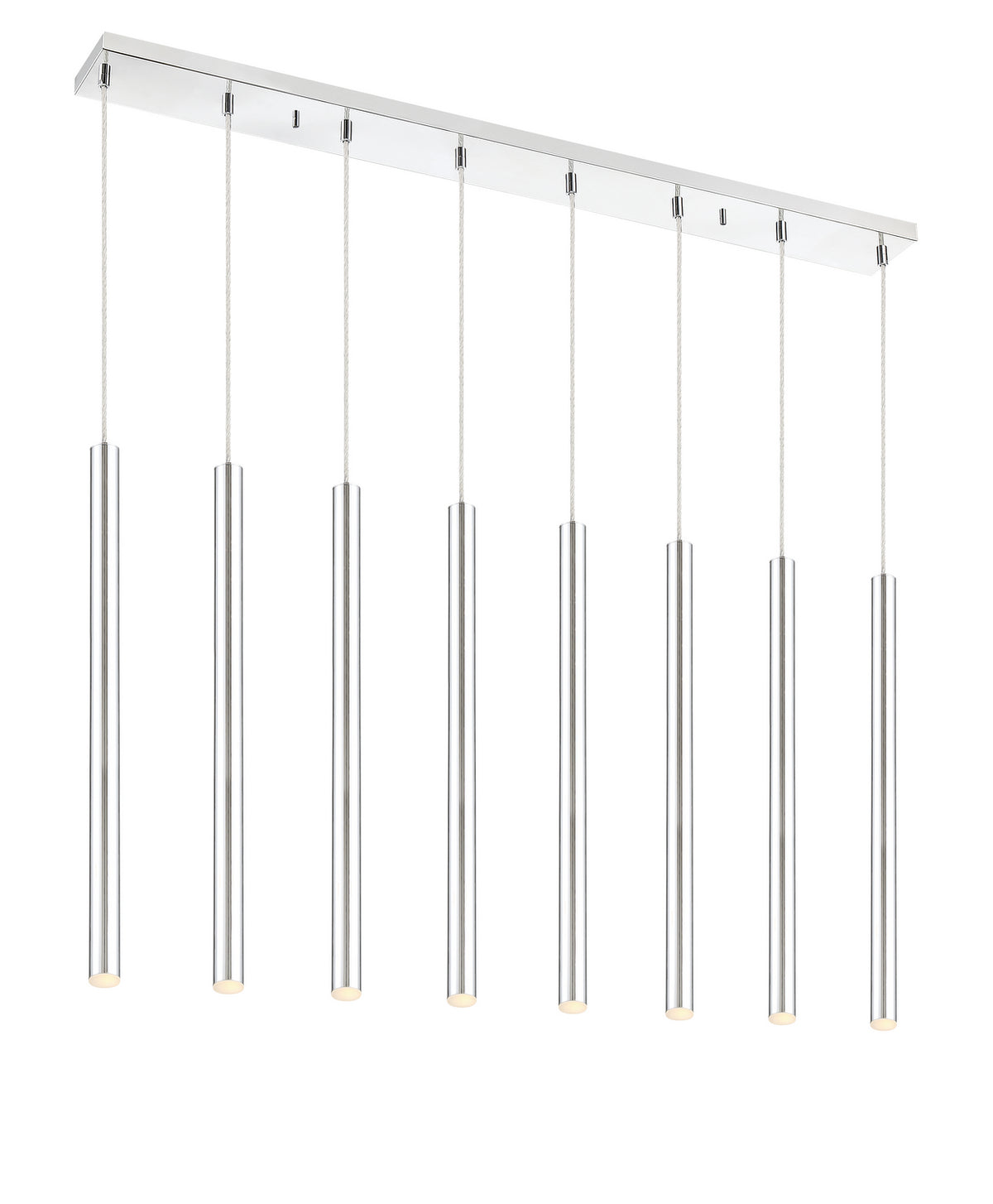 Suspension linéaire Forest — 2-Tier 8 lumières Chrome, 24" – Z-Lite
