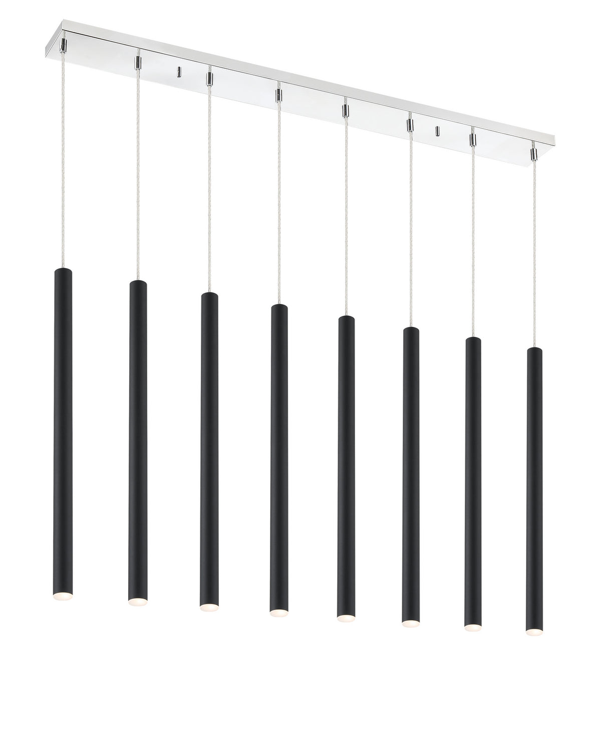 Suspension linéaire Forest — 2-Tier 8 lumières Noir mat, 24" – Z-Lite