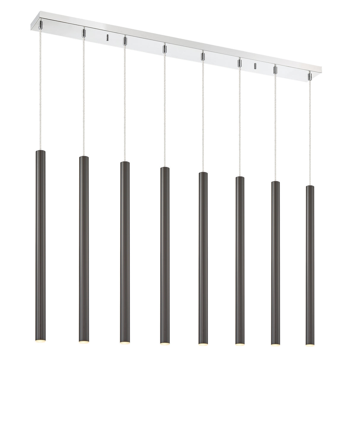 Suspension linéaire Forest — 2-Tier 8 lumières Noir perle, 24" – vue 2