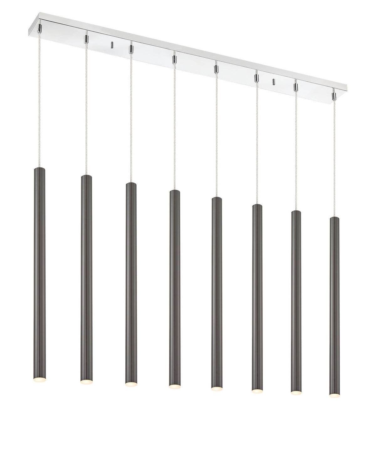 Suspension linéaire Forest — 2-Tier 8 lumières Noir perle, 24" – Z-Lite