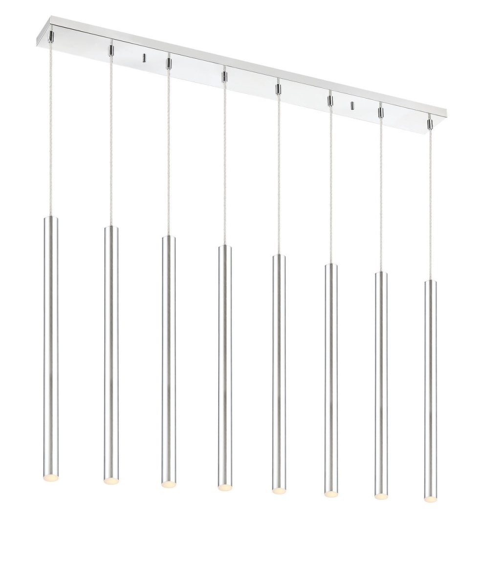 Suspension linéaire Forest — 2-Tier 8 lumières - Chrome 24" by Z-Lite | Luminaires & cie