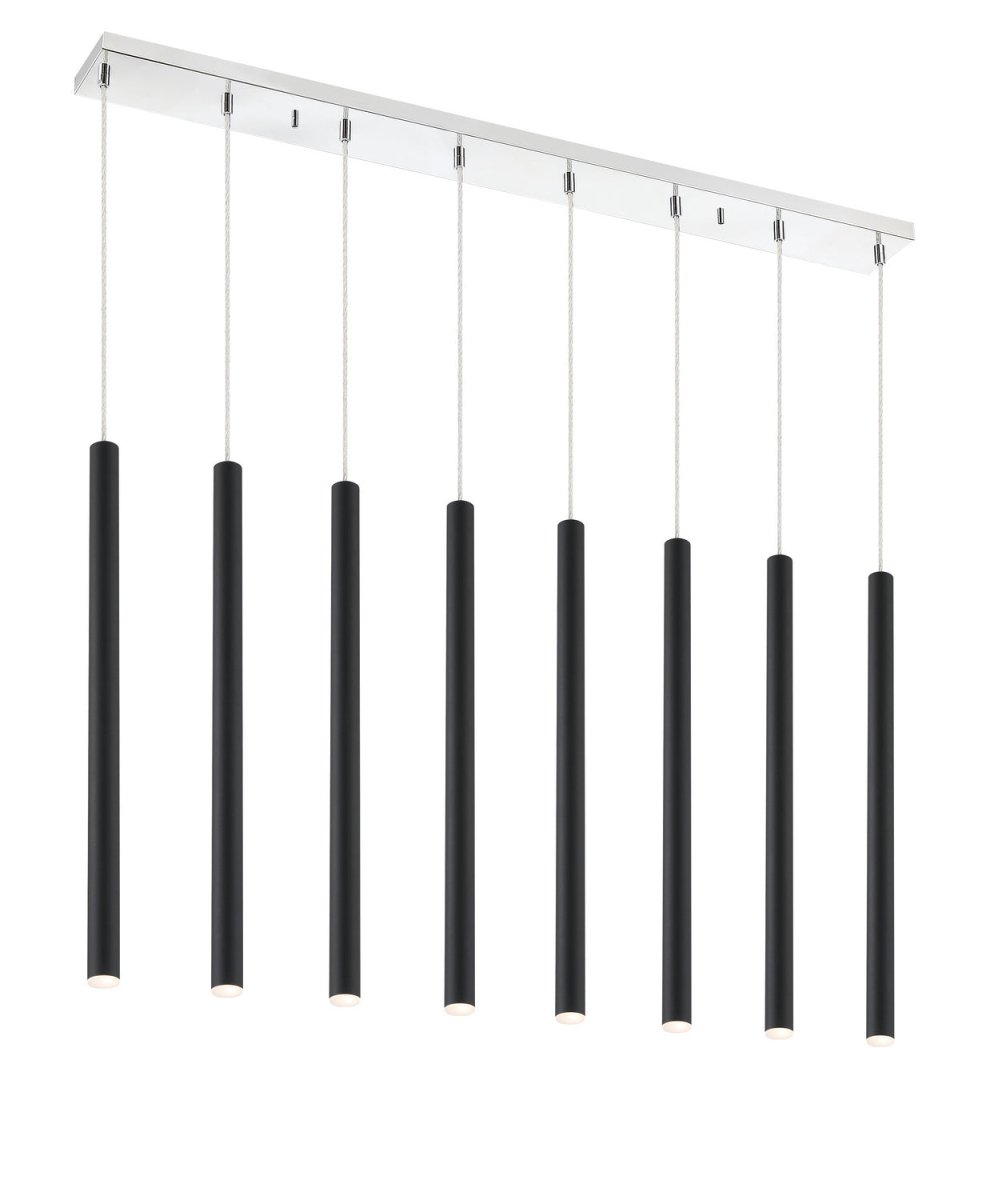 Suspension linéaire Forest — 2-Tier 8 lumières - Noir mat 24" by Z-Lite | Luminaires & cie