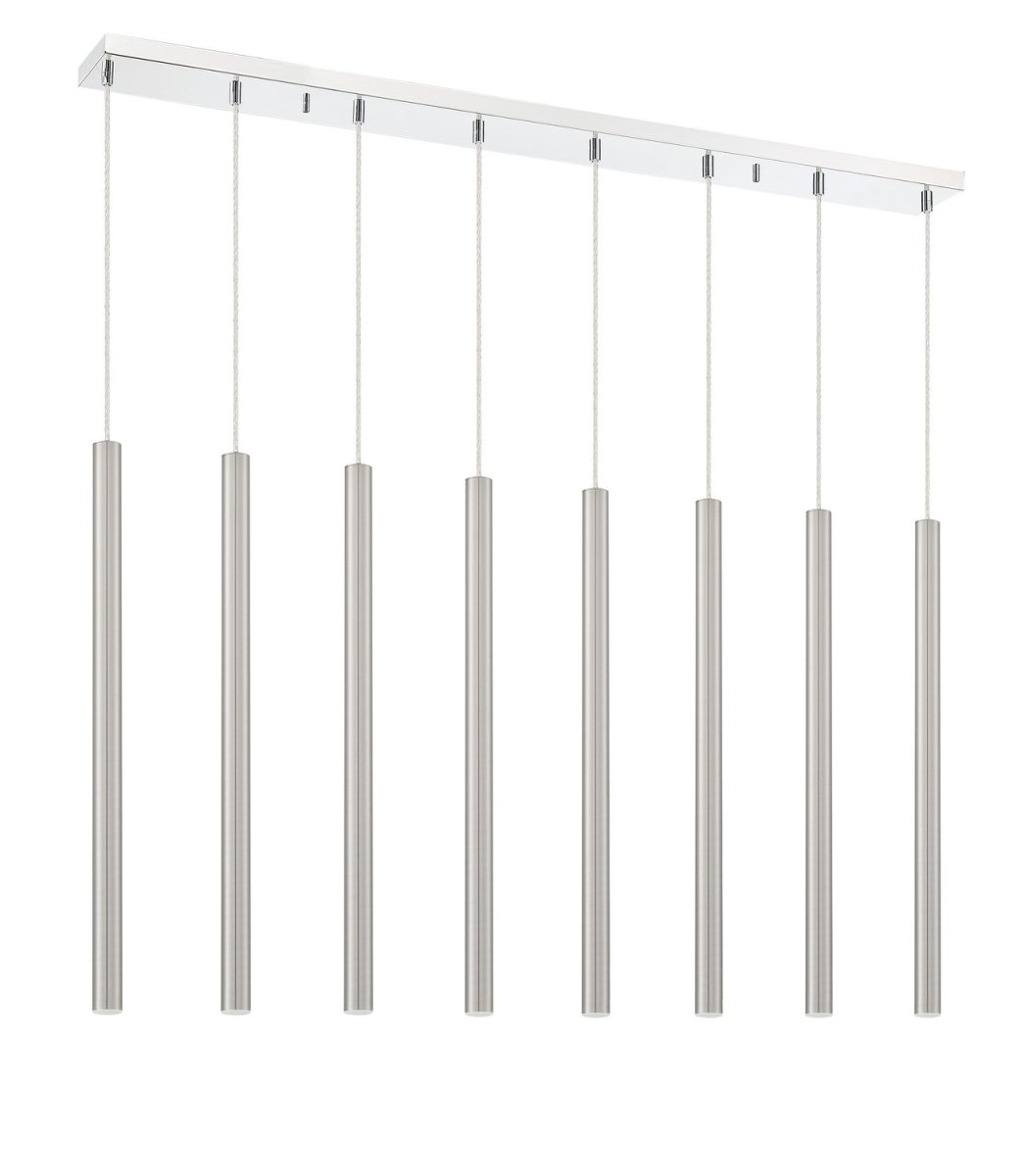 Suspension linéaire Forest — 2-Tier 8 lumières - Blanc mat 24" by Z-Lite | Luminaires & cie