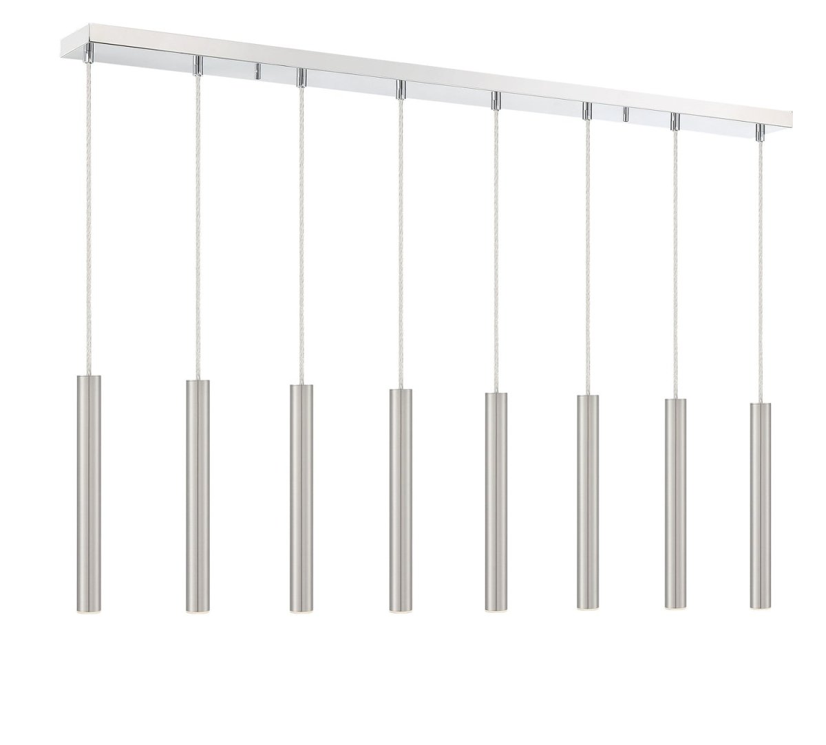 Suspension linéaire Forest — 2-Tier 8 lumières - Blanc mat 24" by Z-Lite | Luminaires & cie