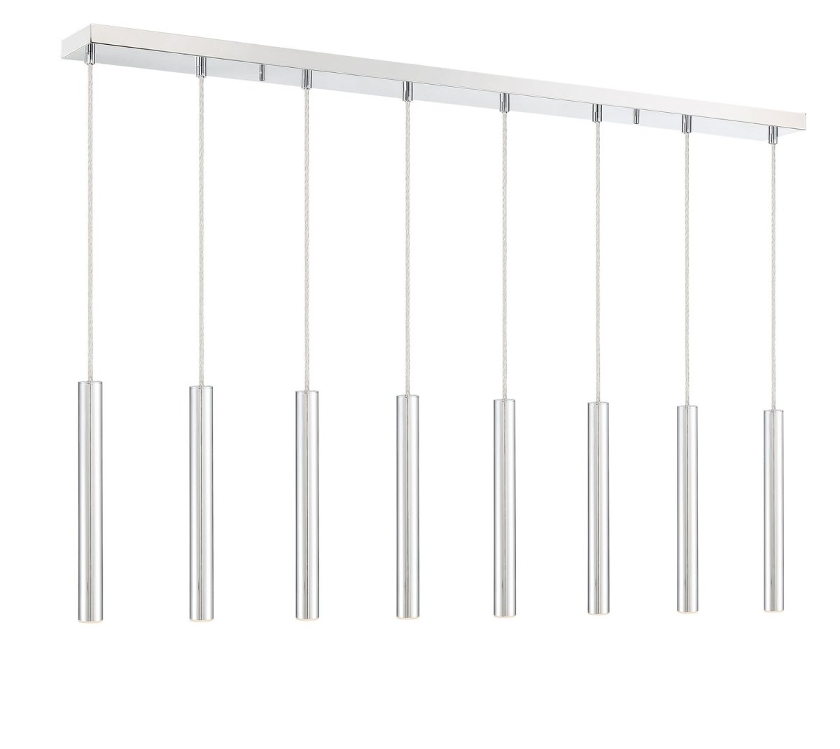 Suspension linéaire Forest — 2-Tier 8 lumières - Blanc mat 24" by Z-Lite | Luminaires & cie