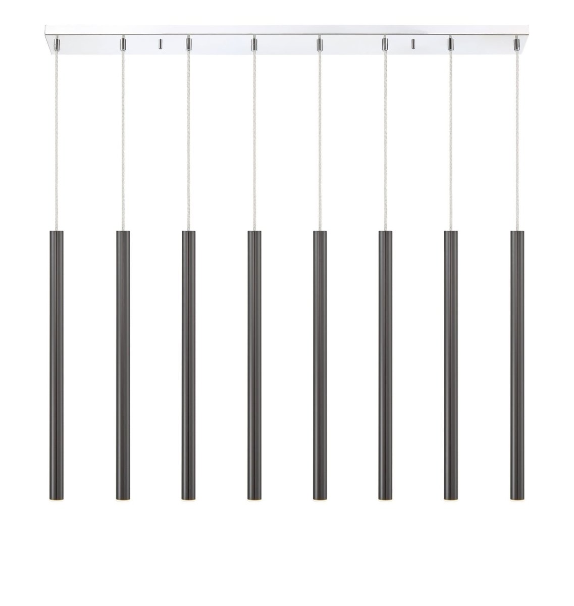 Suspension linéaire Forest — 2-Tier 8 lumières - Blanc mat 24" by Z-Lite | Luminaires & cie