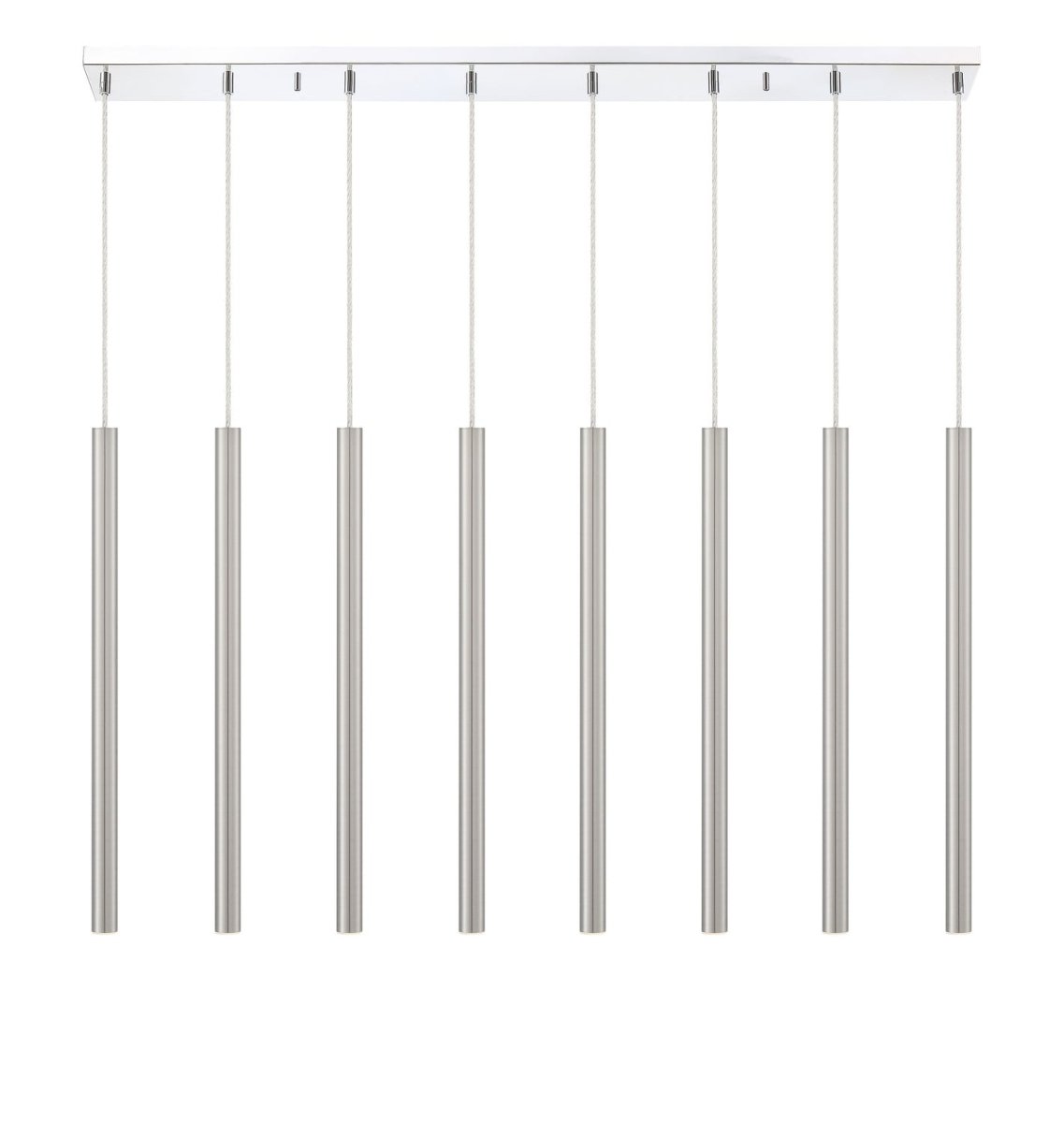 Suspension linéaire Forest — 2-Tier 8 lumières - Blanc mat 24" by Z-Lite | Luminaires & cie