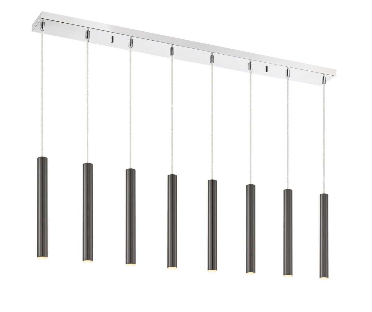 Suspension linéaire Forest — 2-Tier 8 lumières - Blanc mat 24" by Z-Lite | Luminaires & cie