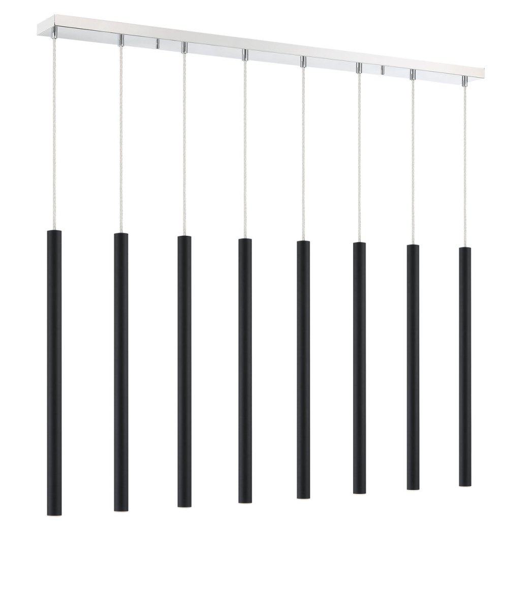 Suspension linéaire Forest — 2-Tier 8 lumières - Blanc mat 24" by Z-Lite | Luminaires & cie