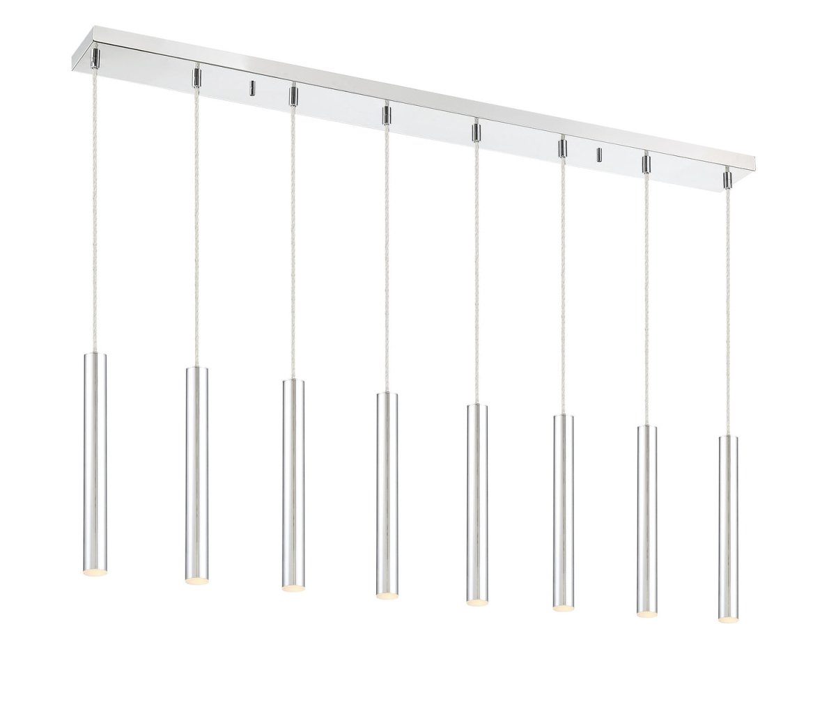 Suspension linéaire Forest — 2-Tier 8 lumières - Blanc mat 24" by Z-Lite | Luminaires & cie