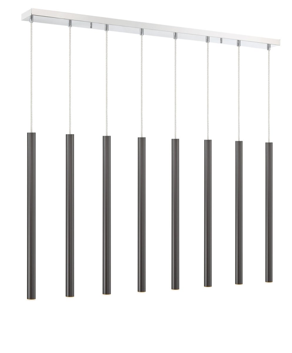 Suspension linéaire Forest — 2-Tier 8 lumières - Blanc mat 24" by Z-Lite | Luminaires & cie