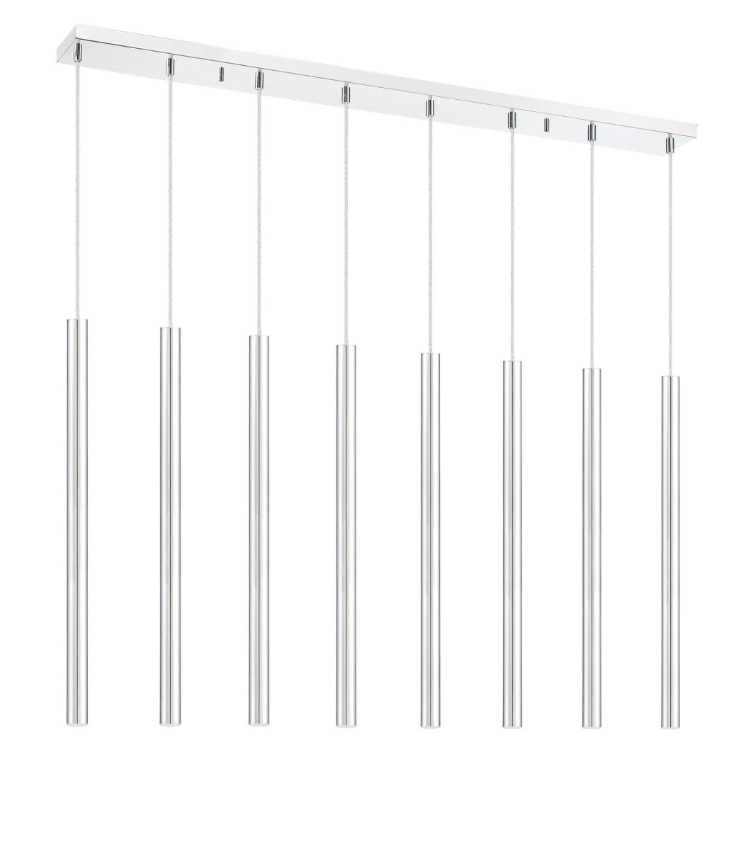 Suspension linéaire Forest — 2-Tier 8 lumières - Blanc mat 24" by Z-Lite | Luminaires & cie