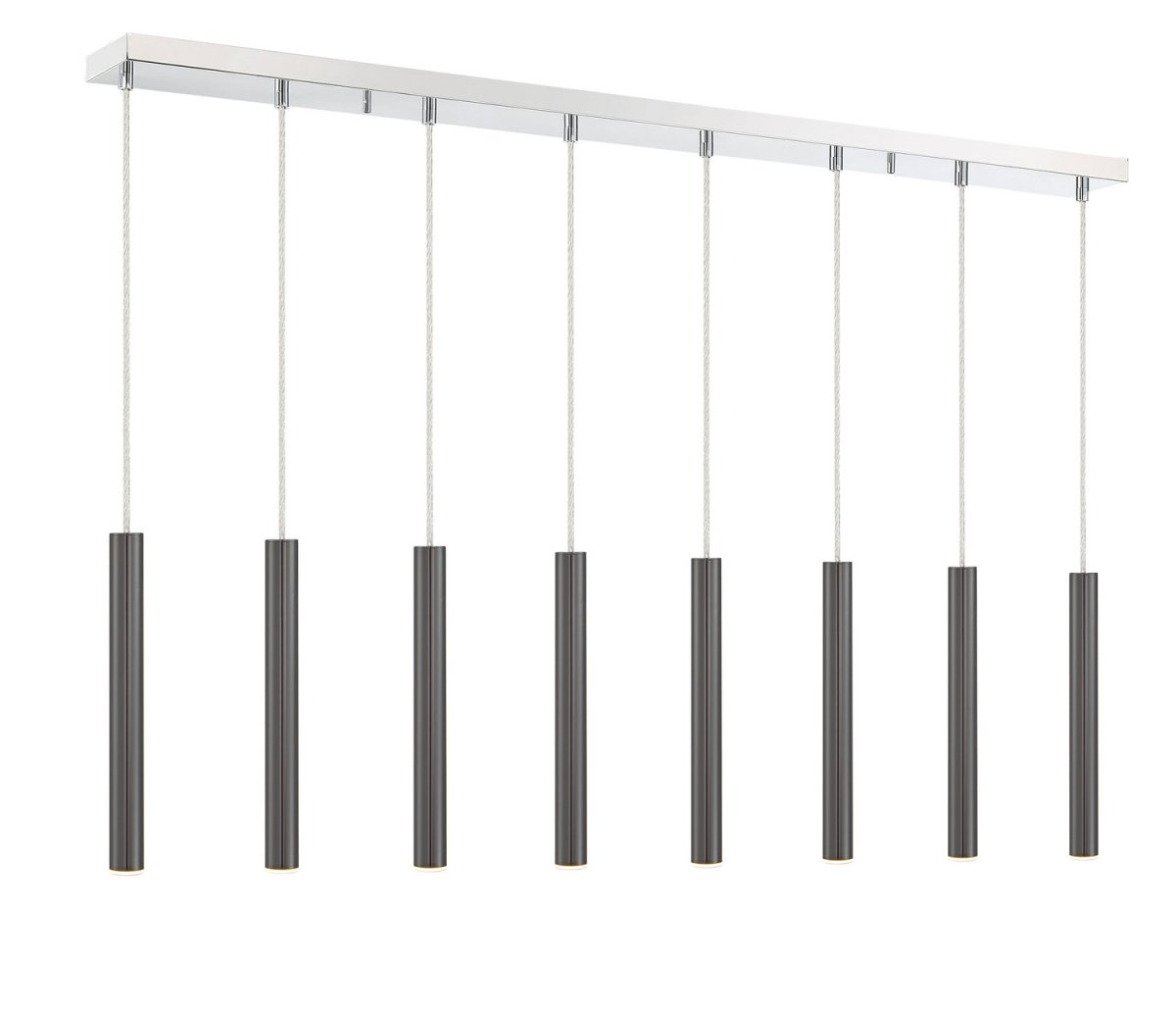 Suspension linéaire Forest — 2-Tier 8 lumières - Blanc mat 24" by Z-Lite | Luminaires & cie