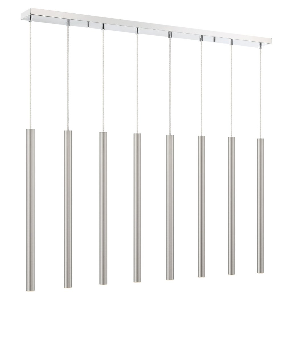 Suspension linéaire Forest — 2-Tier 8 lumières - Blanc mat 24" by Z-Lite | Luminaires & cie
