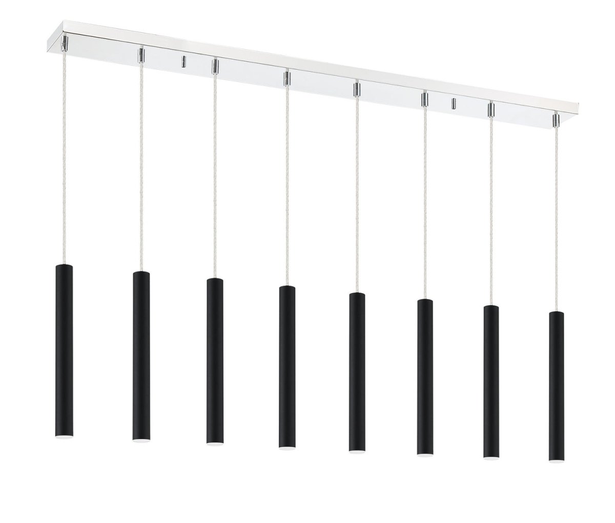 Suspension linéaire Forest — 2-Tier 8 lumières - Blanc mat 24" by Z-Lite | Luminaires & cie