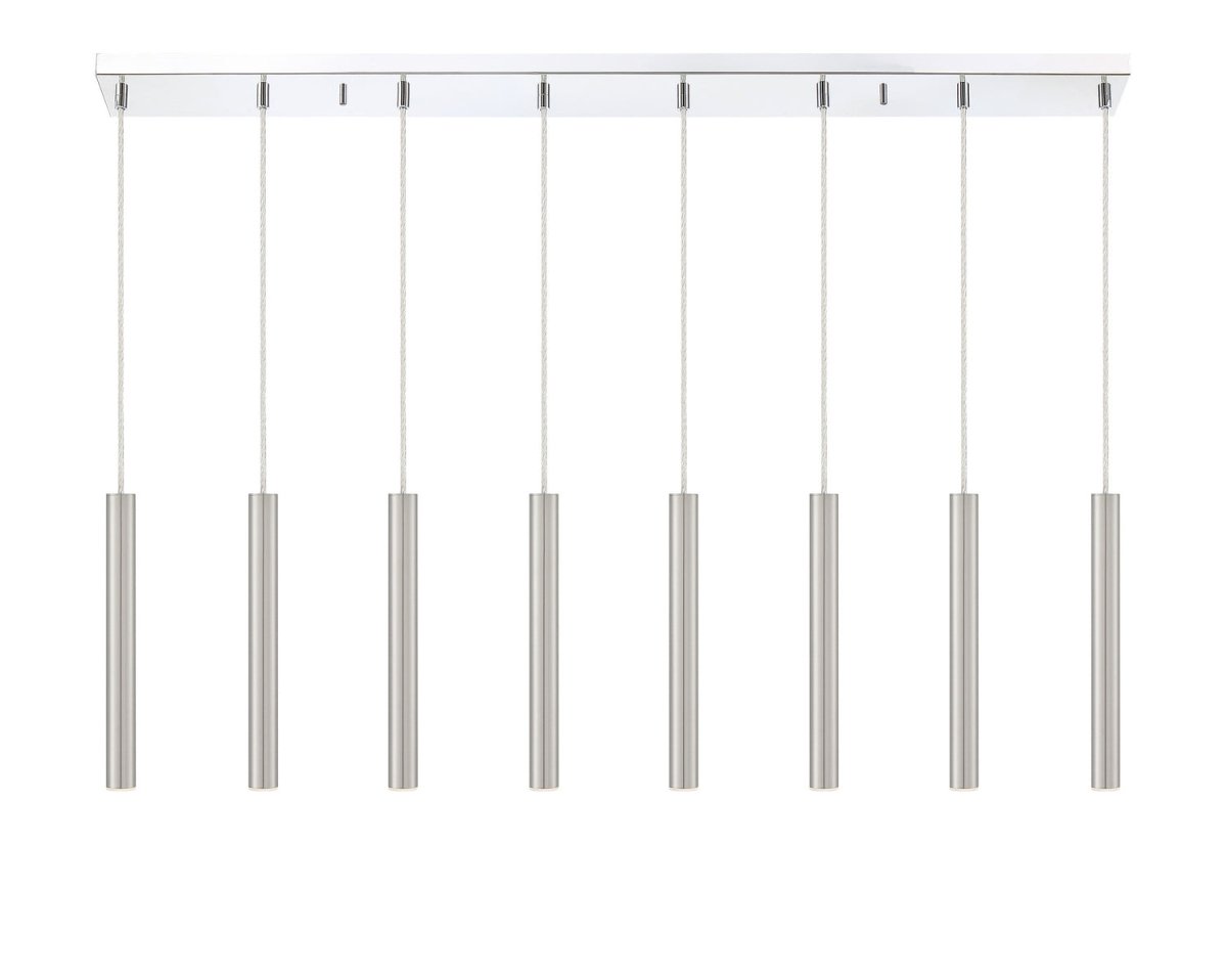 Suspension linéaire Forest — 2-Tier 8 lumières - Blanc mat 24" by Z-Lite | Luminaires & cie