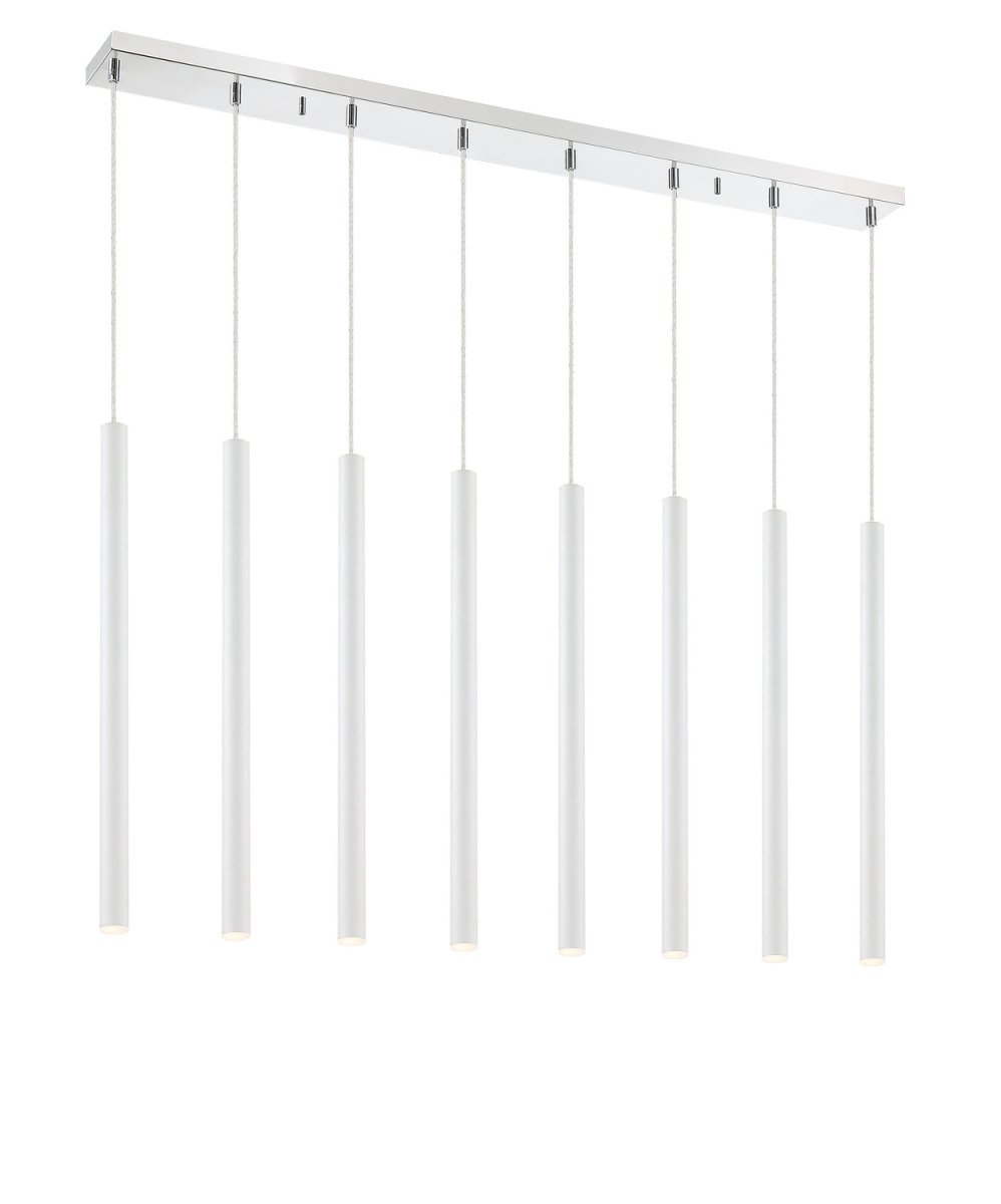 Suspension linéaire Forest — 2-Tier 8 lumières - Blanc mat 24" by Z-Lite | Luminaires & cie