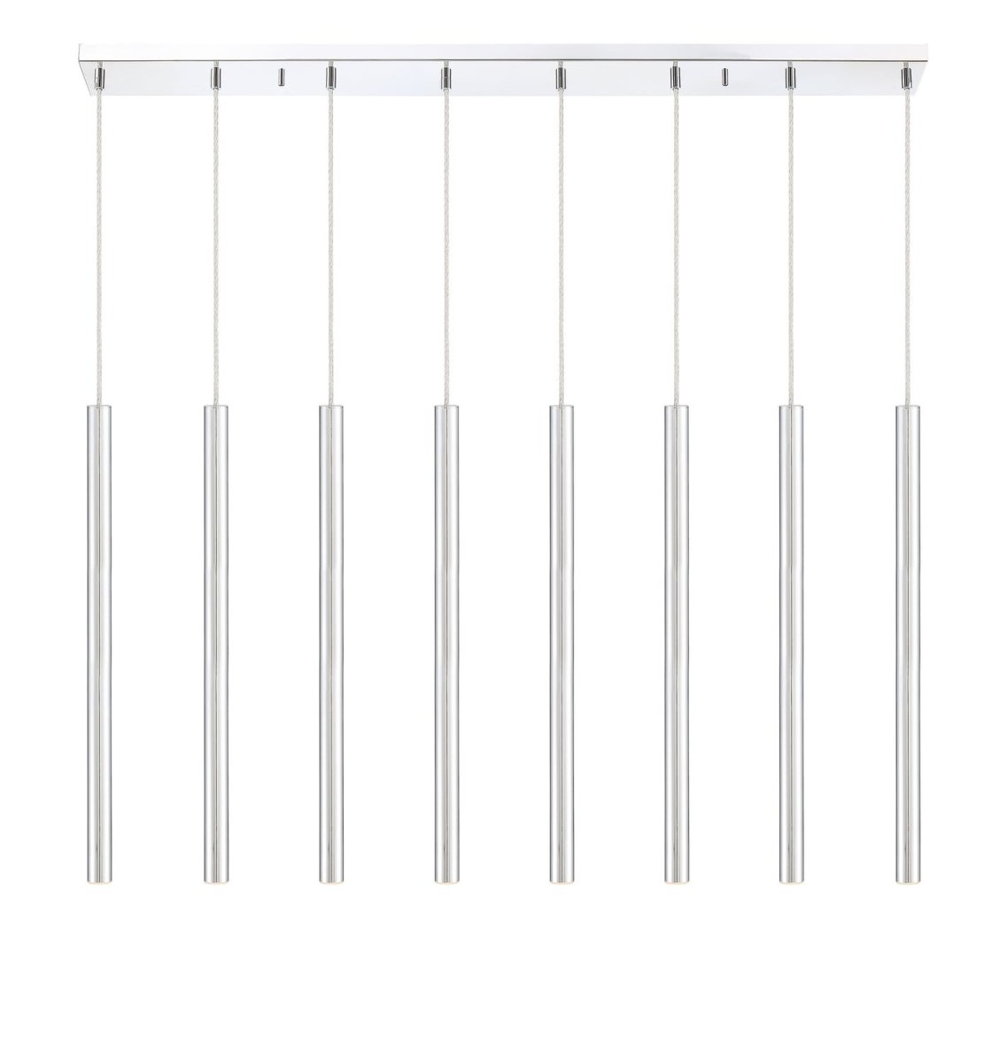 Suspension linéaire Forest — 2-Tier 8 lumières - Blanc mat 24" by Z-Lite | Luminaires & cie