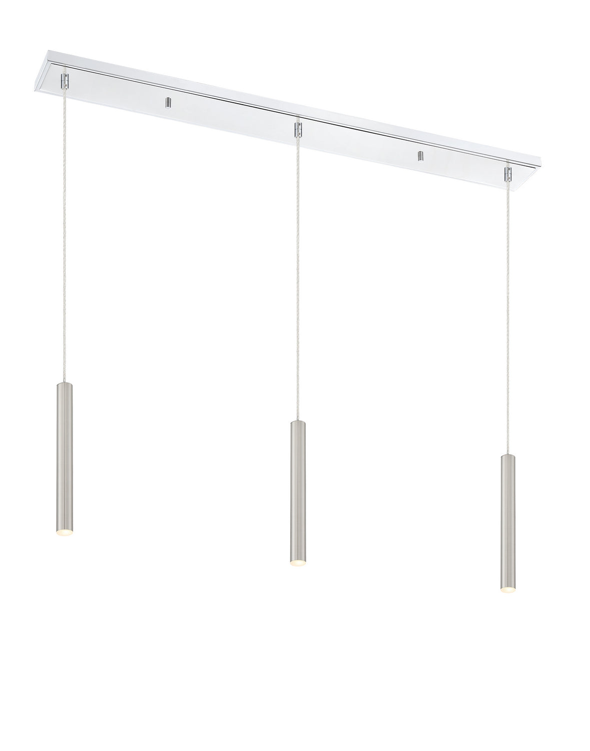 Suspension linéaire Forest — 3 lumières Chrome, Nickel brossé, 12" – Z-Lite