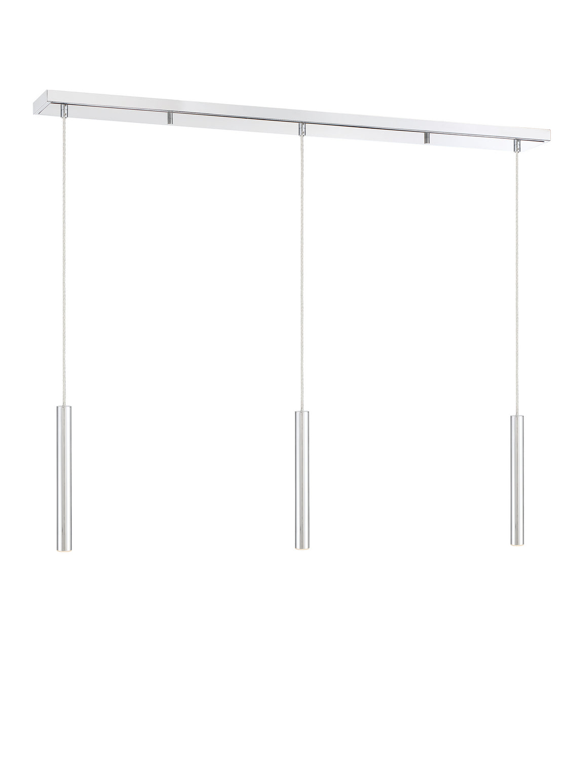 Suspension linéaire Forest — 3 lumières Chrome, Chrome, 12" – vue 3
