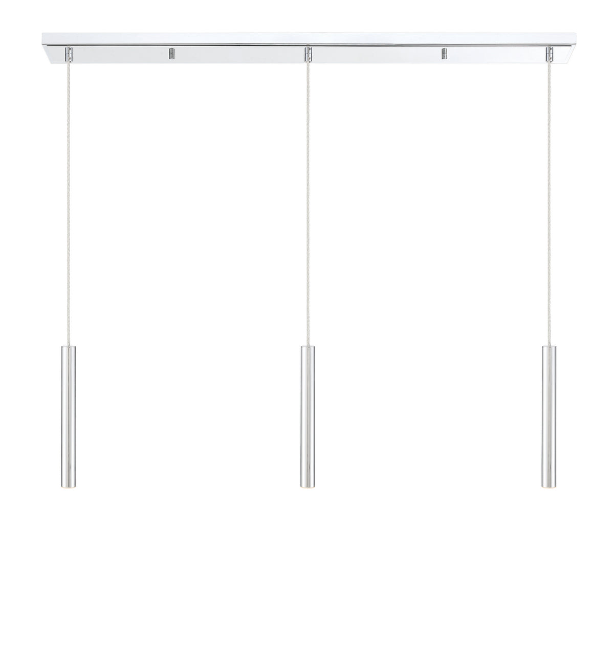 Suspension linéaire Forest — 3 lumières Chrome, Chrome, 12" – vue 4