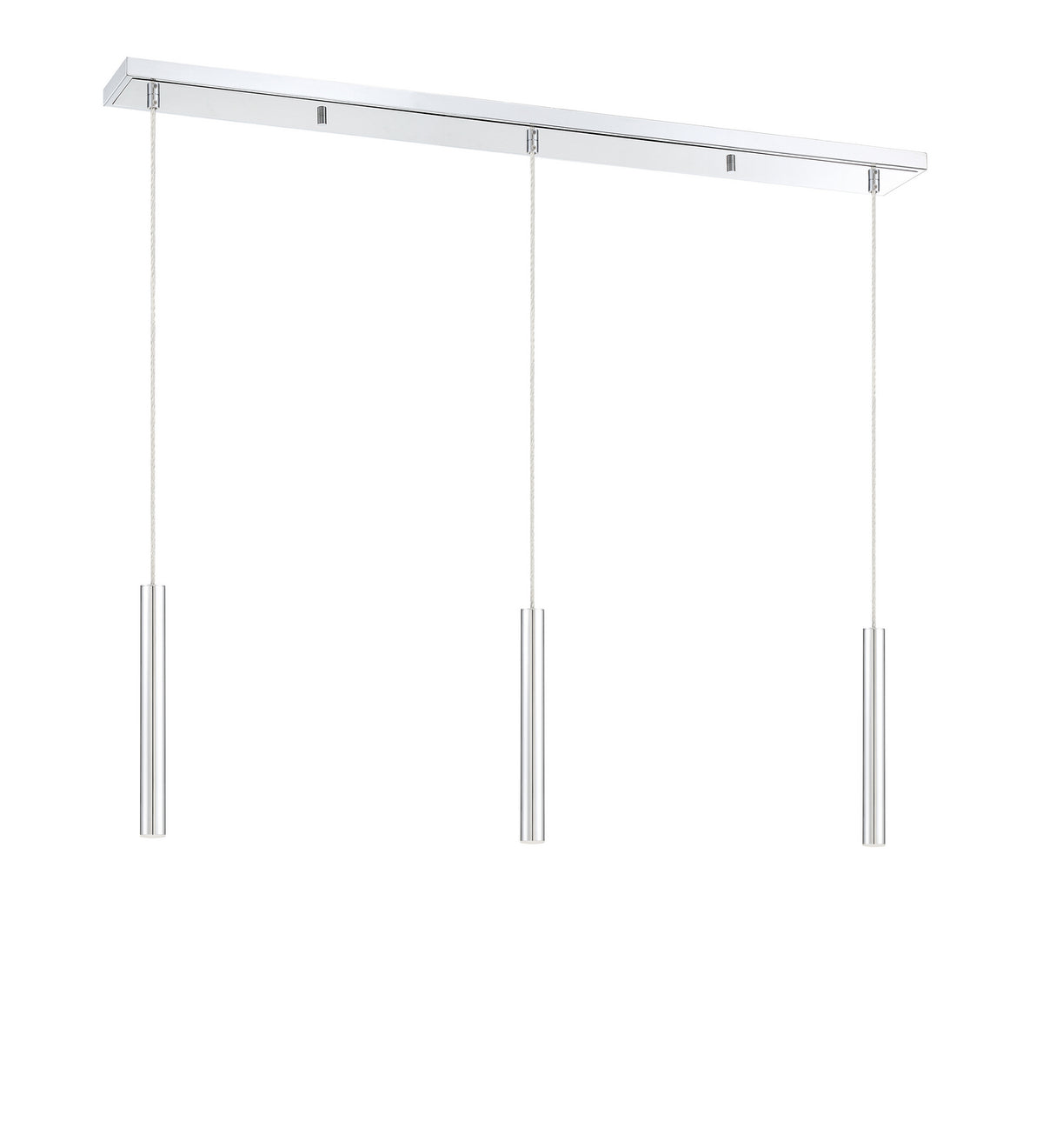 Suspension linéaire Forest — 3 lumières Chrome, Chrome, 12" – vue 5
