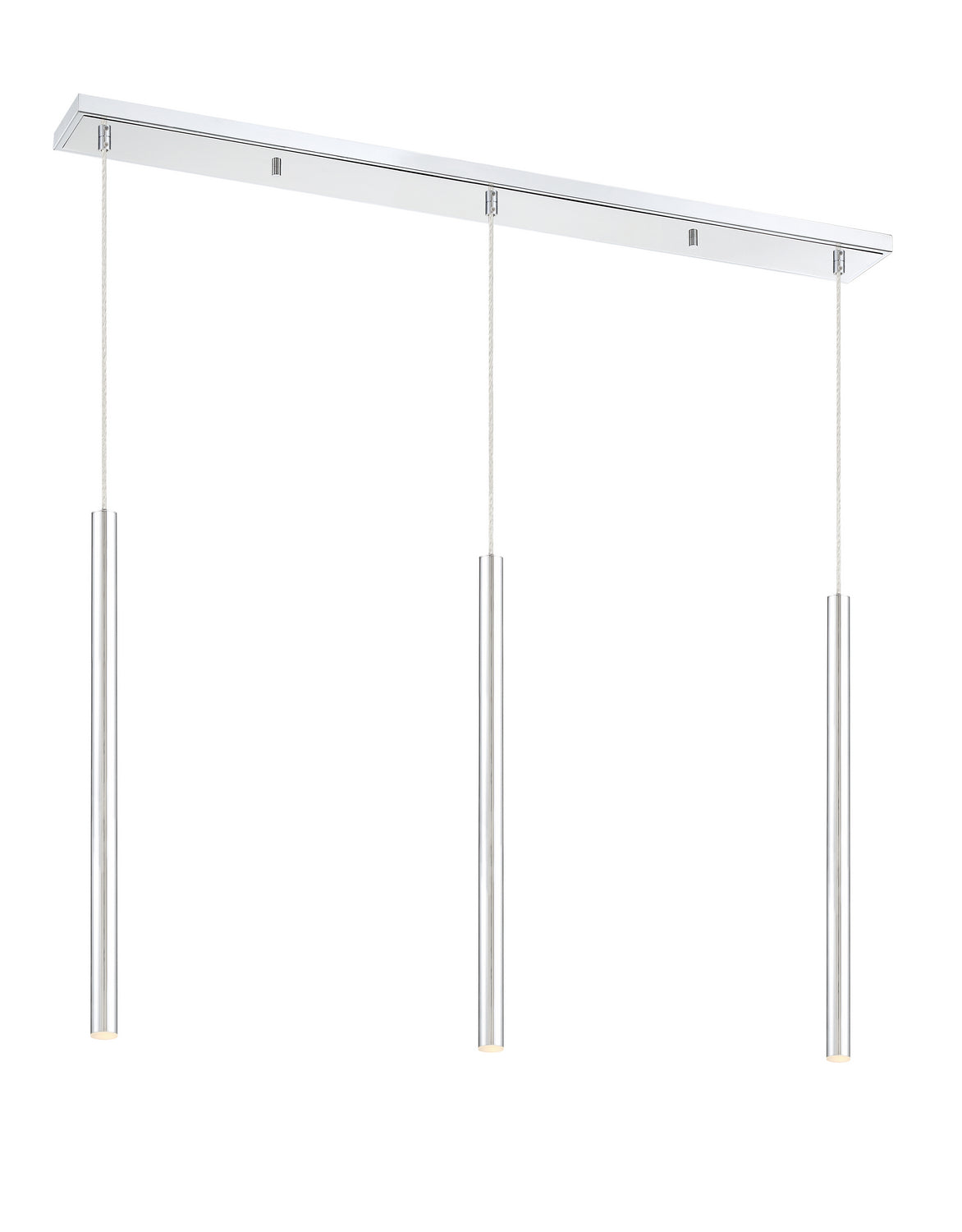 Suspension linéaire Forest — 3 lumières Chrome, Chrome, 24" – vue 2