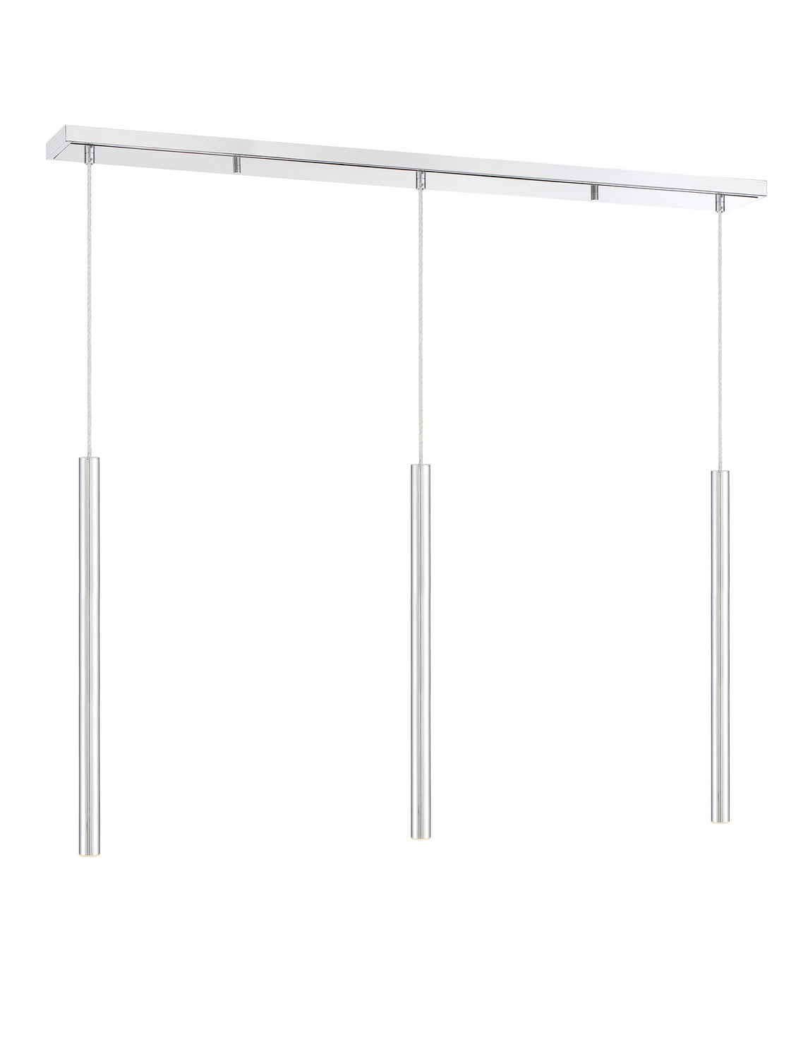 Suspension linéaire Forest — 3 lumières Chrome, Chrome, 24" – vue 3