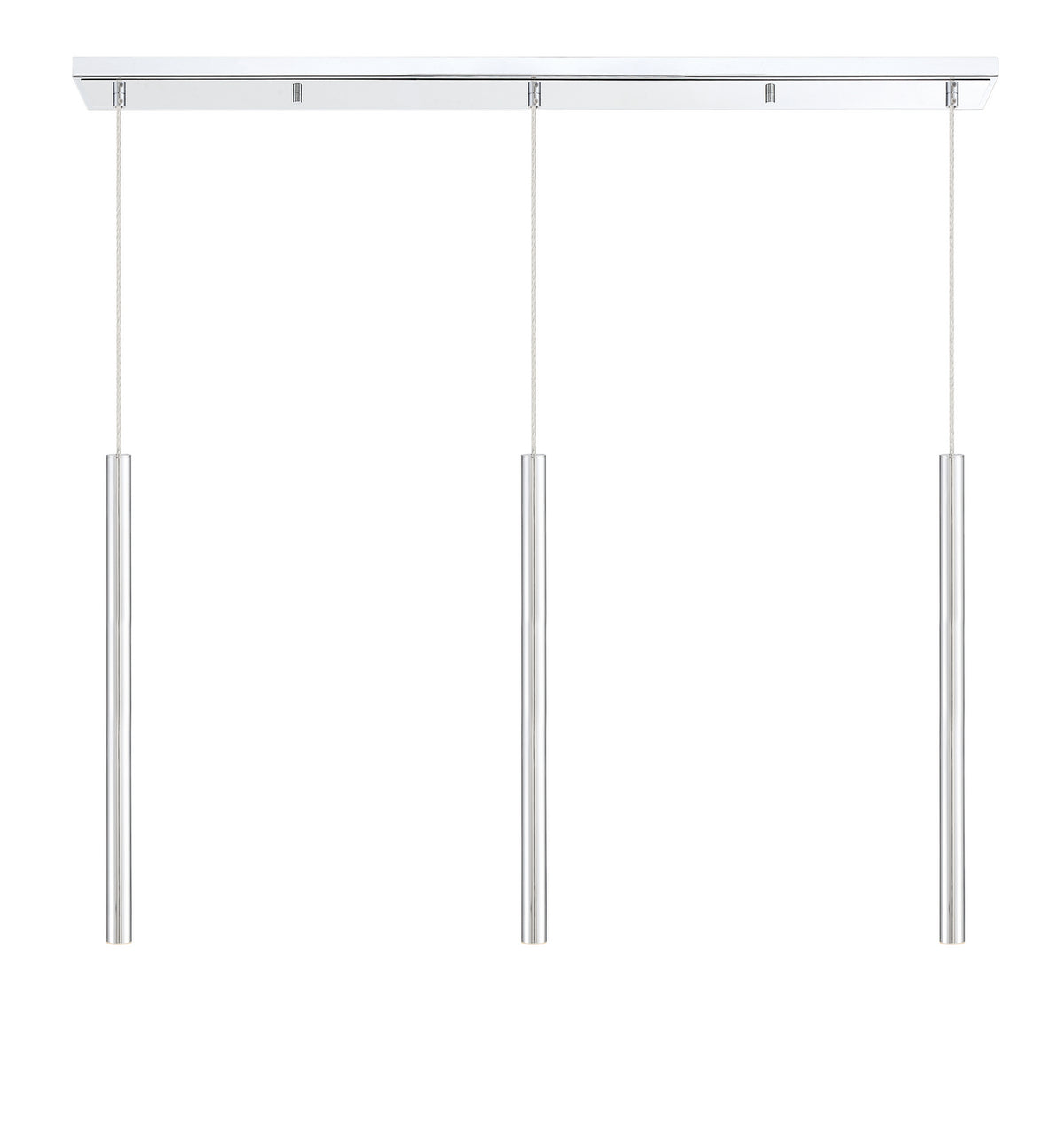 Suspension linéaire Forest — 3 lumières Chrome, Chrome, 24" – vue 4