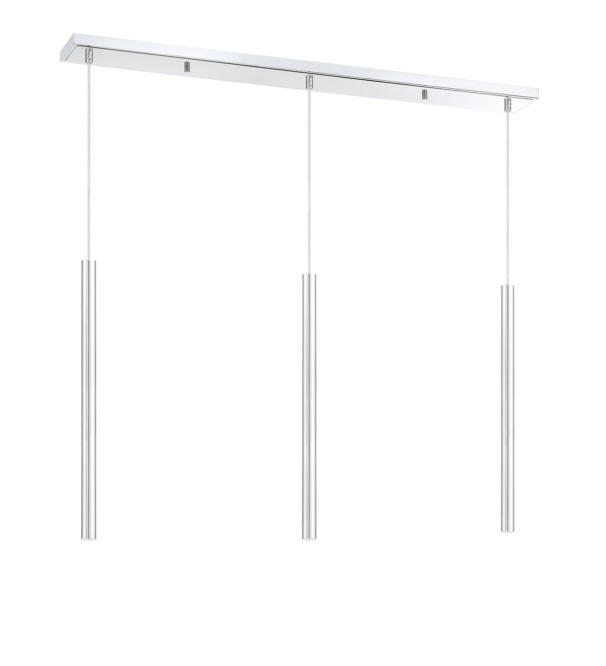 Suspension linéaire Forest — 3 lumières Chrome, Chrome, 24" – vue 5