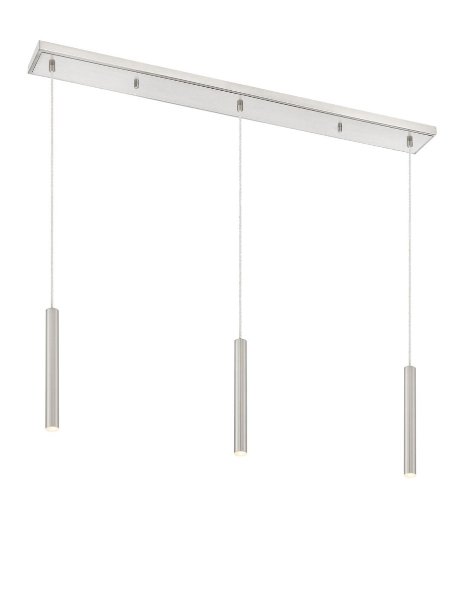 Suspension linéaire Forest — 3 lumières - Nickel brossé Nickel brossé 12" by Z-Lite | Luminaires & cie