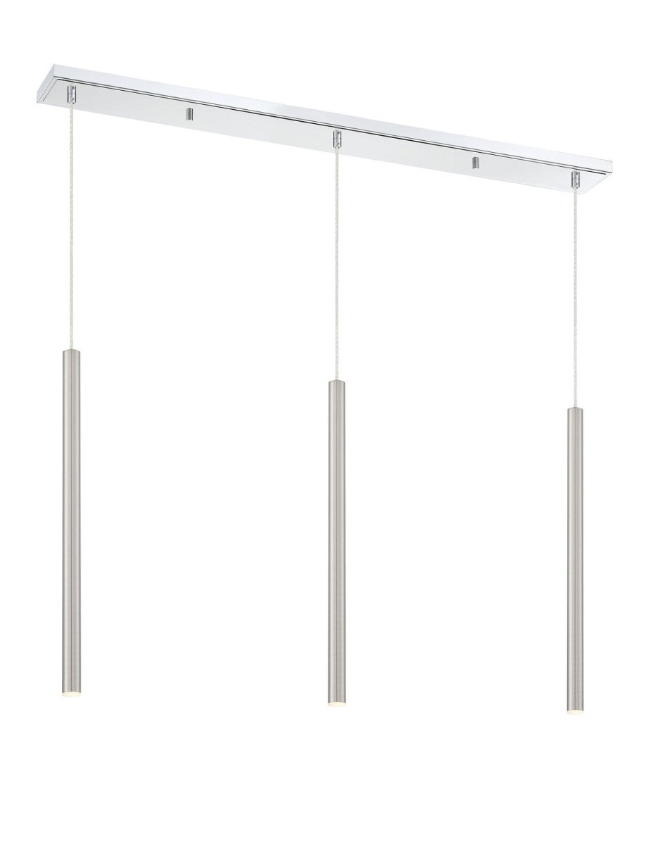 Suspension linéaire Forest — 3 lumières - Chrome Blanc mat 24" by Z-Lite | Luminaires & cie