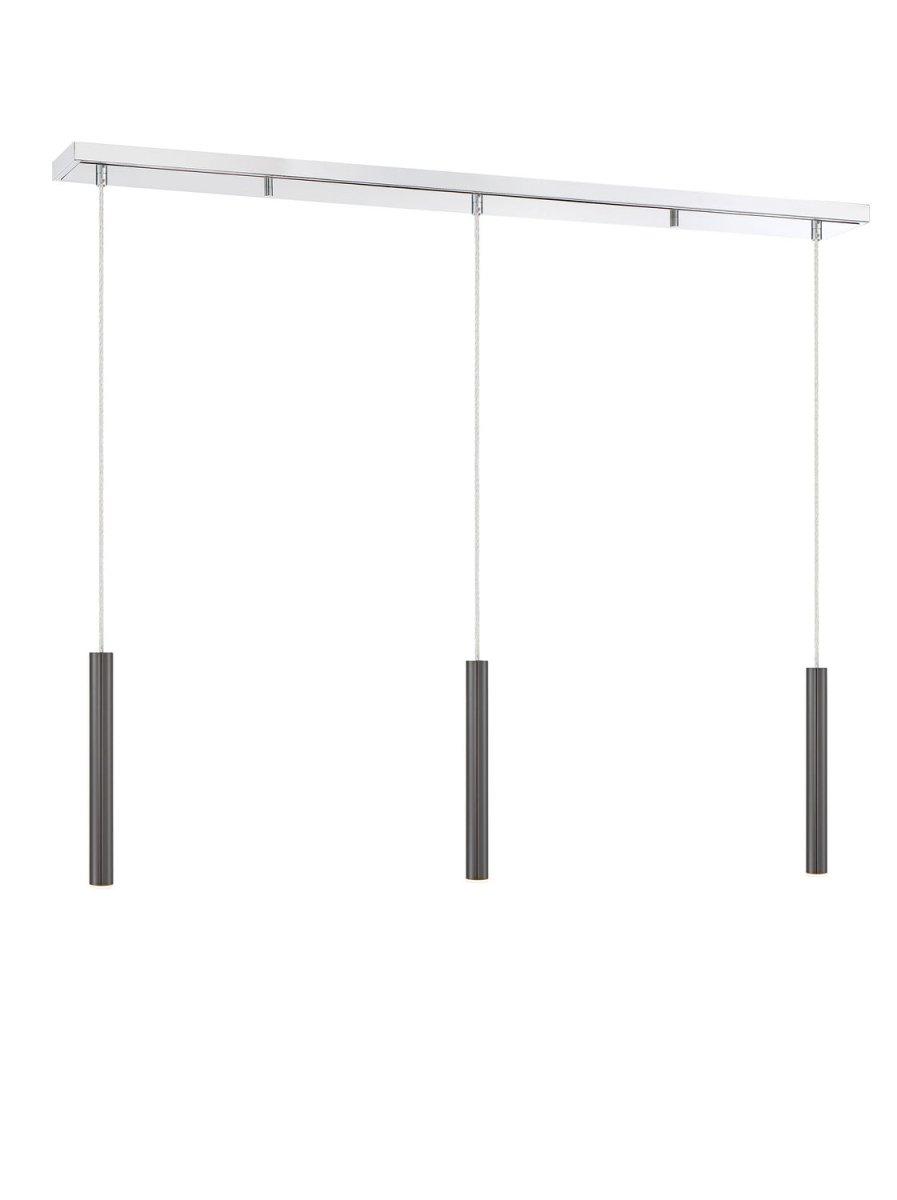 Suspension linéaire Forest — 3 lumières - Chrome Blanc mat 24" by Z-Lite | Luminaires & cie