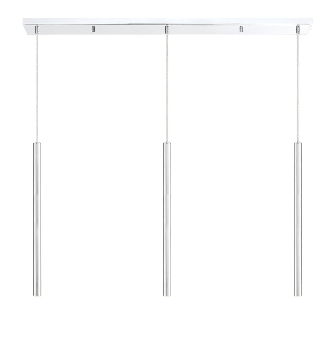 Suspension linéaire Forest — 3 lumières - Chrome Blanc mat 24" by Z-Lite | Luminaires & cie