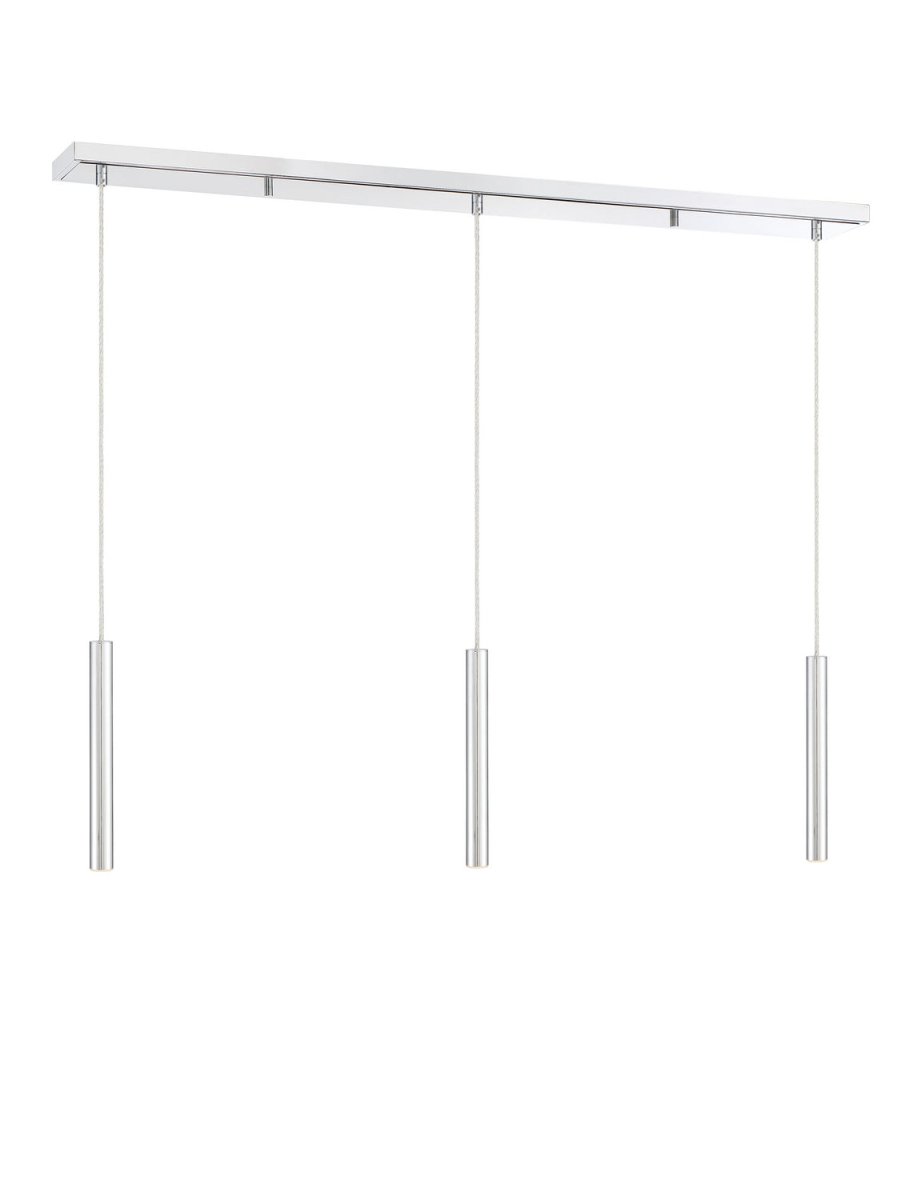 Suspension linéaire Forest — 3 lumières - Chrome Blanc mat 24" by Z-Lite | Luminaires & cie